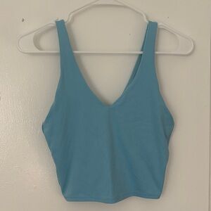 All in Motion Sky Blue V-Neck Crop Top